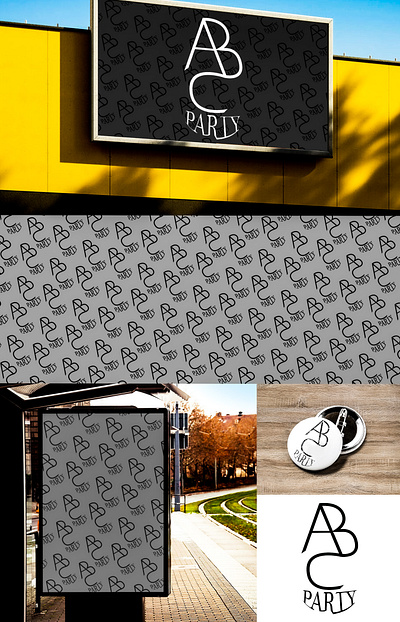 ABC Party logo mock up art branding design digitalartist graphic design illustration logo photoshop ui visual