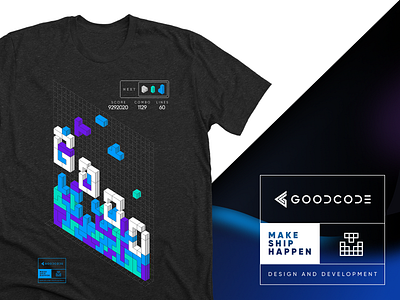 Retro Gaming Tshirt branding clean code design game gaming good code illustration logo merch print retro shirt simple tetris