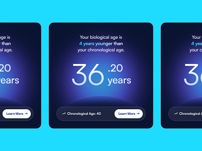 Biological Age Calculator age app app design branding calculator card design hero landing page science studio tile ui uiux ux uxui website