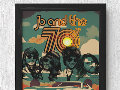 jb and the 70s poster design illustration poster texture