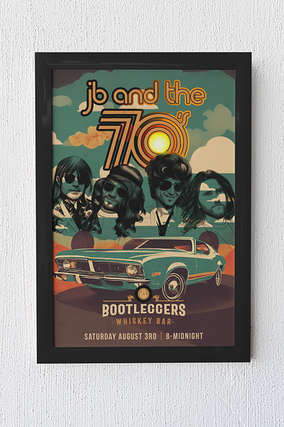 jb and the 70s poster design illustration poster texture