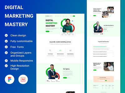 Digital Marketing landing pages dashborad design landing page mobile app ui ui design website design