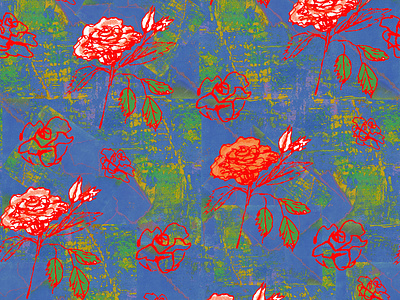 Roses pattern backgr background branding design floral pattern hand drawn illustration pattern pattern design print print design roses textile pattern typography ui watercolor