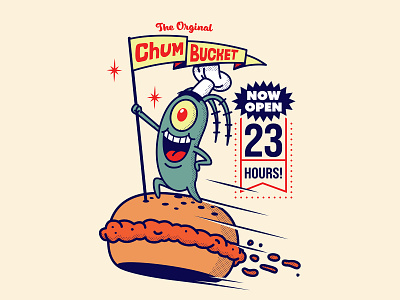 Chum Bucket chum bucket illustration illustrator plankton spongebob the creative pain vector