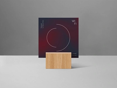 La nuit se lève — Wi-Fi Password Card branding cabin card graphic design hotel identity logo meditation night print sign stationery wi fi wood