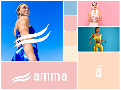 Amma - Lifestyle Fitness Brand Logo badge brand design brand identity brand identity design branding design fitness fitness logo health healthy illustration lifestyle logo design logo designer ui