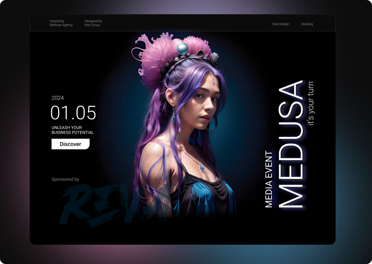 VR Trends Conference by Medusa Event Agency agency ai branding dailyui design event graphic design illustration landing landingpage pr ui vr web webdesign website