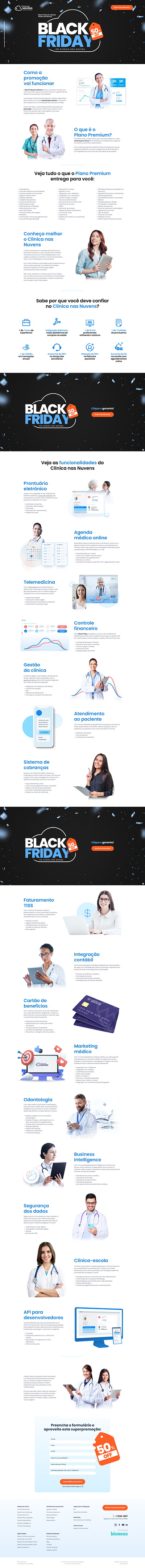 Clínica nas Nuvens - Landing Page de Black Friday black friday design graphic design health healthtech product product design saúde tech ui ux ux design