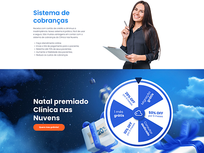 Clínica nas Nuvens - Landing Page para campanha de natal design graphic design health healthtech product product design saúde tech ui ux ux design