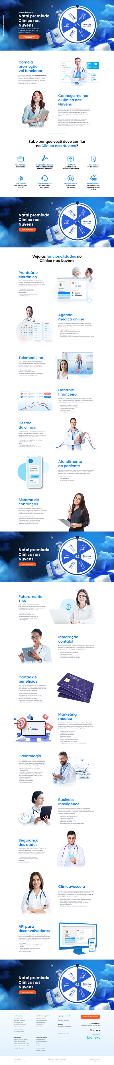 Clínica nas Nuvens - Landing Page para campanha de natal design graphic design health healthtech product product design saúde tech ui ux ux design