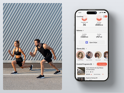 Fitness Coaching Platform coaching app fitness app fitness app interface fitness app ui product design