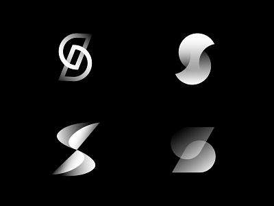Letter "S" logo exploration abstract branding conecpts dark design illustrator letter s logo logomark monogram s unused logos