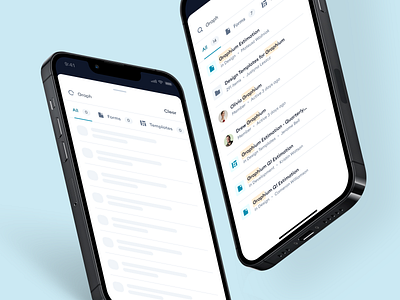Graphium - Mobile Search dashboard design device flow highlight interface loading mobile mobile pattern pattern search skeleton ui user interface ux