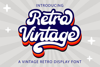 Retro Vintage background chunky cute display display font font font script fonts funky groovy grunge old style retro retro font script tshirt vintage