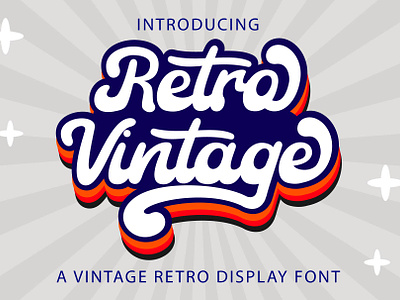 Retro Vintage background chunky cute display display font font font script fonts funky groovy grunge old style retro retro font script tshirt vintage