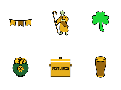 Icon Styles app icons branding color design flat icon graphic design icon icons illustration line line color logo st patrickes day ui vector