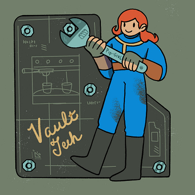 Fallout Fabricated character concept creative design fallout illustration procreate sketch ui