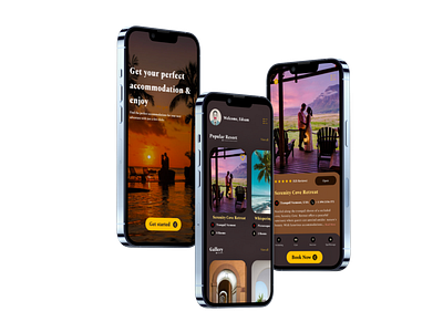 Travel & Property Booking App UI DESIGN 3d animation branding graphic design logo motion graphics ui ux design