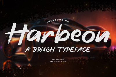 Harbeon – A Brush Typeface monoline brush