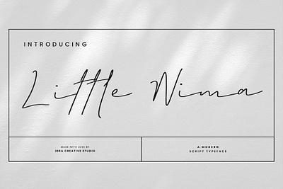 Little Nima – A Modern Script Typeface monoline brush