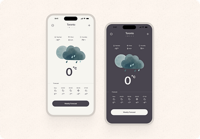 Weather App dark mode design ios lightmo ui weather app