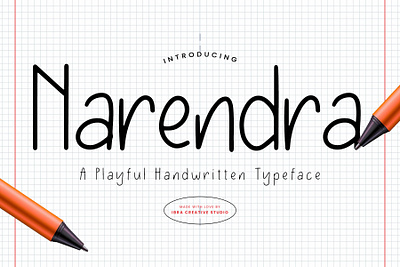 Narendra – A Playful Handwritten Typeface monoline brush