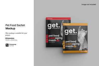 Pet Food Sachet Mockup packet