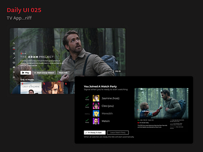 Daily UI 025: TV App dailyui design figma ui uidesign