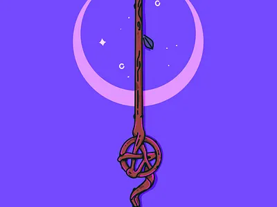 Swordtember - Witch branding challenge daily design flat design flat illustration graphic design illustration ipad pro procreate sword swordtember witch