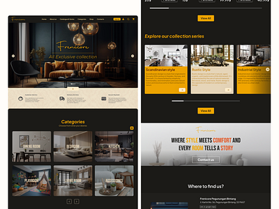 Frenicore - UI Furniture Web design concept design figma frenicore furniture graphic design ui uidesign web webdesign website