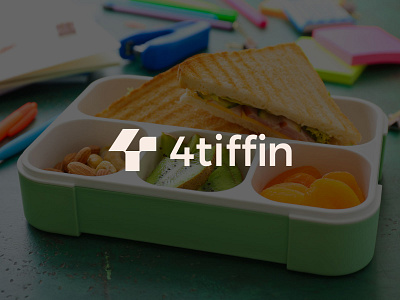 T with 4 combination mark branding food food logo icon logo logo mark tiffin logo