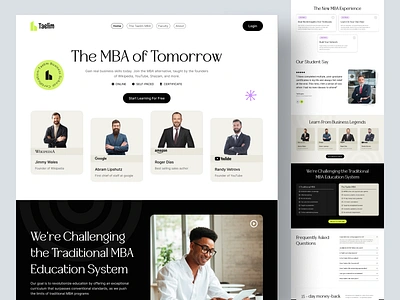 MBA - Course Online artiflow course education education website halal halal design home page design homepage landing page learning mentor mentoring online class online course online learning study tutoring udemy uiux design web design