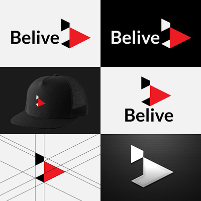 Belive B letter logo design b letter b letter logo b logo channel logo logo design media logo play logo video player youtube logo