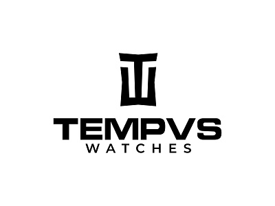 TEMPVS Watches Logo Design branding clock design logo logo design monogram tempus time tw vector watch