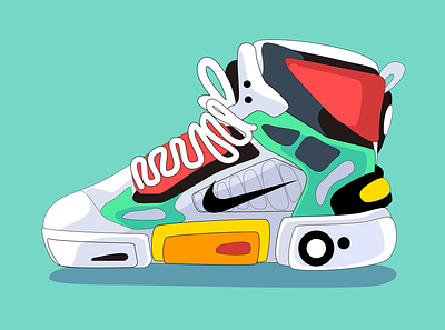 Nike Sneaker Illustration🤔 2d illustration nike shoe shoes sneaker sneakers
