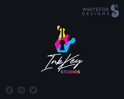 InkKey Studios ink keyhole logo pen