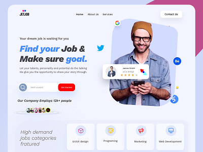 Job Portal Website Design agency websit branding business website design elementor pro graphic design job finder website design job portal website design