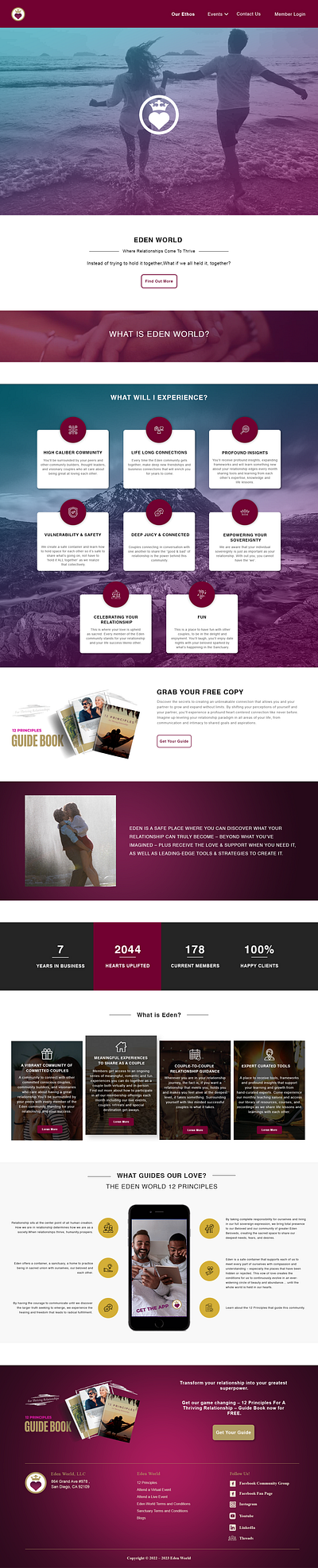 Eden World Website Design design figma graphic design photoshop ui user experience user interface uxui web design website design