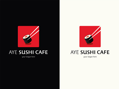 Aye sushi cafe Logo 3d ads animation app branding design graphic design illustration logo motion graphics shajadairfan77 social media post typography ui ux vector