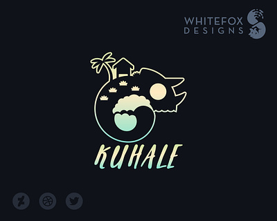 Kuhale chameleon island logo wave