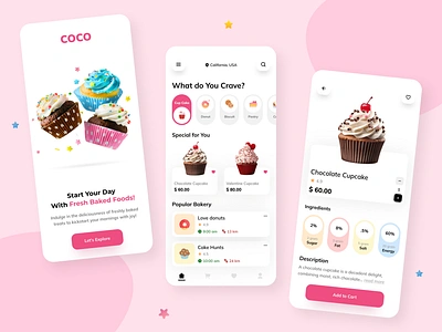 Bakery Shop baker bakery app bakery shop cake app cake shop cline ui colorful cookie delivery cookies cookies app desserts food food delivery food delivery app food shopping app foodies app minimalist mobile interface order uiux