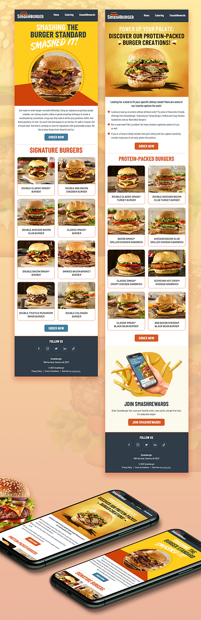 SmasHBURGER - Email Designs email design for burger company email design for food brand email design for restraunt email designs for food brands