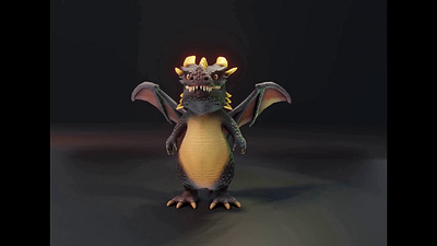 Cartoon Black Dragon Animated Low-poly 3D Model 3d 3d model animated dragon animated dragon 3d model animation black dragon black dragon 3d model cartoon dragon 3d model dragon 3d model graphic design monster 3d model motion graphics rigged dragon rigged dragon 3d model stylized dragon 3d model