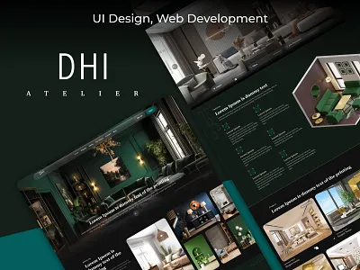 DHI Atelier Website UI clean concept creative design home interior interior design interior design website interior website landing layout minimalism modern website design typography ui ui design ux design web design webpage website