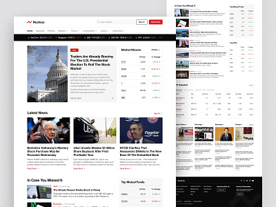 Nucleus - Stock News And Updates design finance investment investmenttools landing page market market news marketanalysis news online market option stock stock option trading ui ux web web design