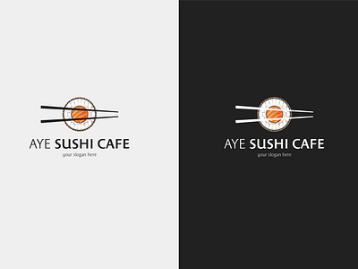 Aye sushi cafe Logo 3d animation app branding design graphic design illustration logo logos motion graphics shajadairfan77 typography ui ux vector