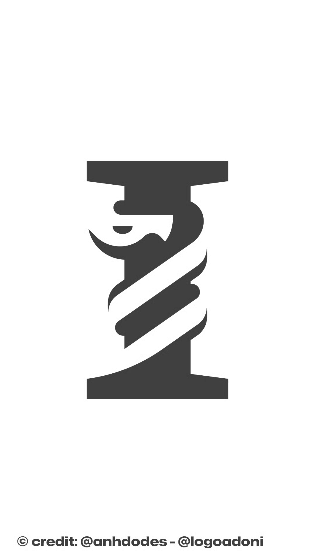 Letter I Python Monogram Typography Logo by Anh Do - Logo Designer on ...