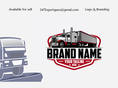 Vector dump truck logo, Trucking Company Logo Design Premium 3d animation graphic design logo modern logo motion graphics ui