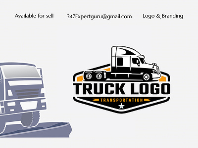 Vector trucking logo truck and trailer 3d animation graphic design logo modern logo motion graphics ui