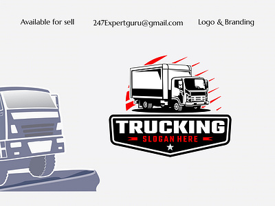 Vector trucking company logo template 3d animation graphic design logo modern logo motion graphics ui